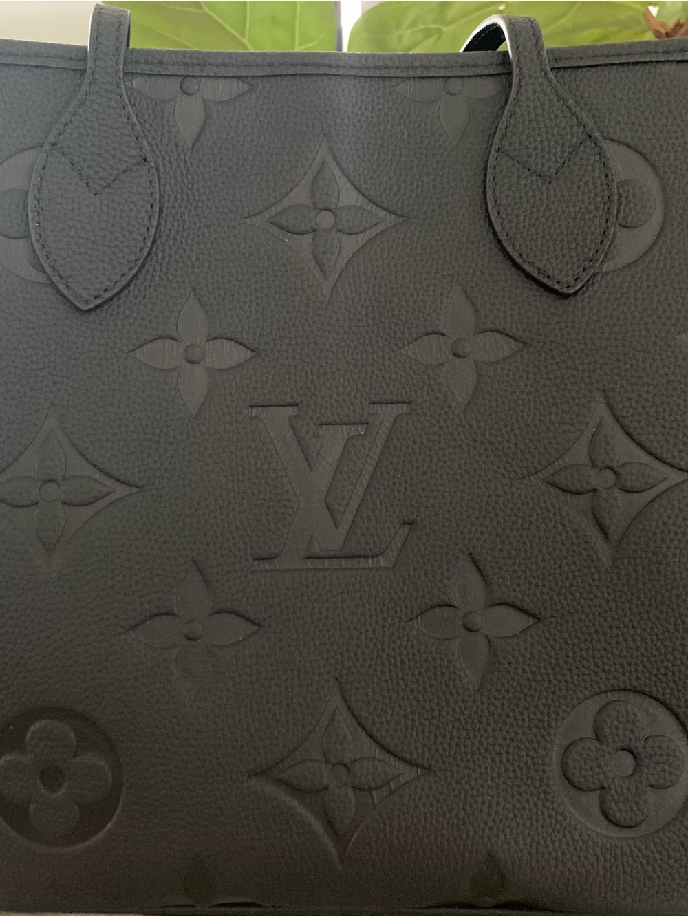 Black Embossed Monogram Carryall